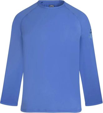 Vilebrequin UV Protection Long Sleeves Rashguard Turtle - Heren - Longsleeves - Blauw - M - Tweed - Tops