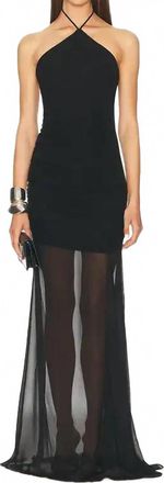 Ila Lara Jersey Drape Dress In Black