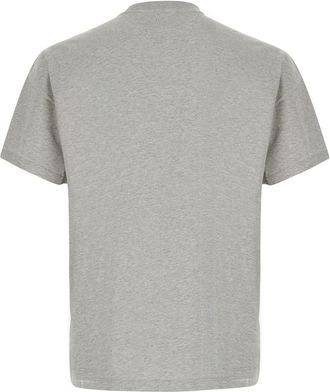 Ami Mens Crew Neck T-Shirt Grey Cotton T-Shirts And Polos