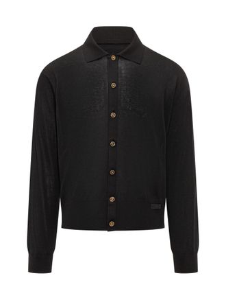 Versace Black Button Up Cardigans