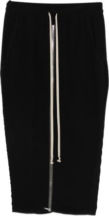 Rick Owens drawstring zip midi skirt - Black