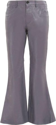 Marni flared leather trousers - men - Goat Skin - 54 - Grey