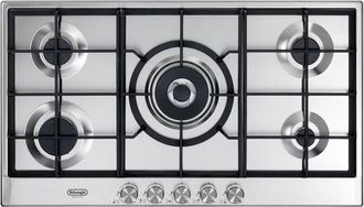 DeLonghi Placa De Gas Empotrada Delonghi Nsl 590 X De 90 Cm En Acero Inoxidable Y 5 Quemadores
