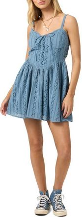 O'Neill Camden Embroidered Minidress in Provincial Blue at Nordstrom, Size Xx-Large