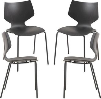 Regalos Miguel Packs Sillas Comedor - Pack 4 Sillas Plecy - Negro