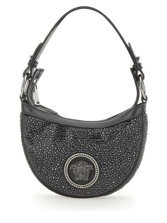 Versace Mini Hobo Bag With Crystals