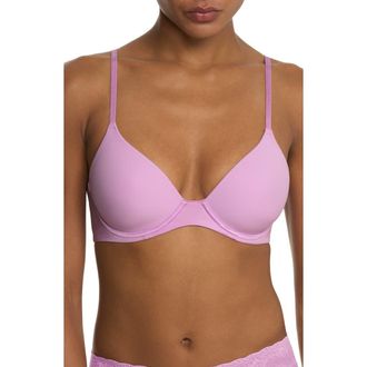 Natori Soft Focus Comfort Underwire Convertible Demi Bra in Calla Lily at Nordstrom, Size 36Dd