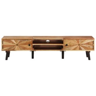 Berkfield Home TV Cabinet 145x35x35 cm Solid Acacia Wood in Brown | Size: 145 x 35 x 35 cm