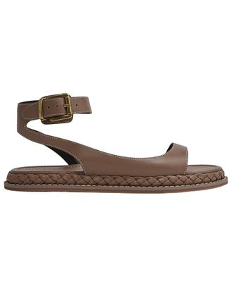 Reiss Gabi Plait Leather Flat Sandal