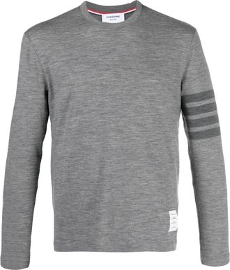 Thom Browne 4-Bar Virgin Wool T-Shirt - Mens - Wool/Elastane