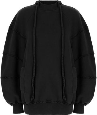 Dolce & Gabbana Sweatshirts, female, Black, Size: 2XS Cotton Crew Neck Sweatshirt