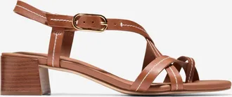 Cole Haan Womens Dillon Block Heel Thong Sandals - Brown Size 10.5