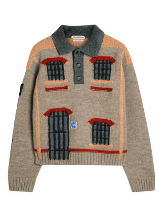 J.W.Anderson Gebreide trui met applicatie - Beige