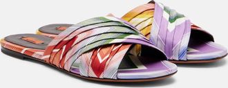 Missoni Ada Chevron twill slides