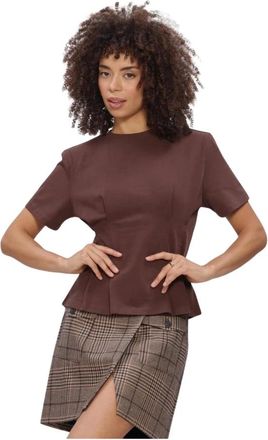Janice Overhemden, Dames, Bruin, XL, Katoen, Keon Top