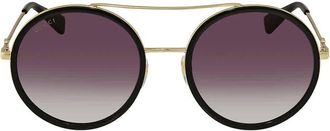 Gucci Grey Gradient Round Ladies Sunglasses GG0061S 001 56