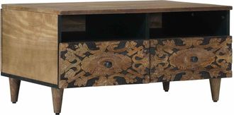 vidaXL Mesa De Caf&eacute; Marr&oacute;n 80 X 54 X 40 Cm Madera De Mango Maciza Vidaxl