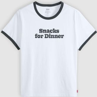 Levi's Graphic Favorite Ringer Tee - Womens - XS - White