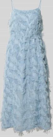 Selected Leicht ausgestelltes Midikleid mit Fransen Modell MYLINE in Hellblau, Gr&ouml;&szlig;e 36