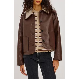 Rails Terra Faux Leather Jacket in Espresso at Nordstrom, Size Xx-Small