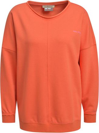 Smith & Soul Sweatshirt SMITH & SOUL, Damen, Gr. XXL, mandarin rot, Sweatware, Obermaterial: 70% Baumwolle, 20% Modal, 10% Polyester, bedruckt, oversize h&uuml;ftbedeck
