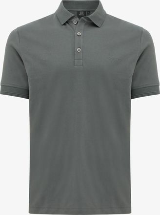 Genti Polo met 3 knopen | Donkergrijs