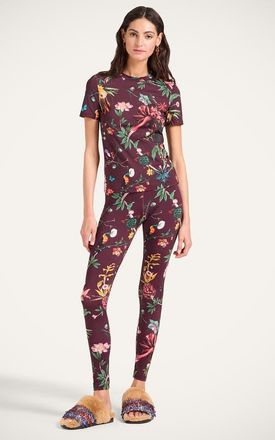 La DoubleJ Leggings in Zooflora Bordeaux at Nordstrom, Size Xx-Small It