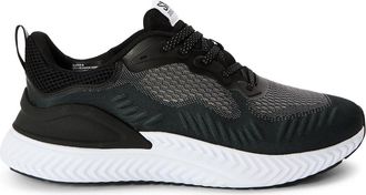 Steve Madden Mens Slater N Textured Low Top Sneakers in Black/Grey - Size UK 11