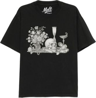 Melt T-shirt con grafica - Nero