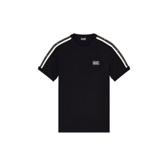 Emporio Armani T-Shirts, male, Black, 2XL, Logo Series Cotton-Jersey T-Shirt