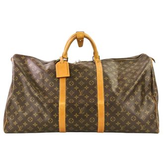 Louis Vuitton Monogram Brown Coated Canvas Boston Bag (Pre-Owned)