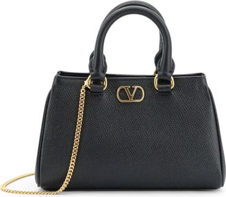Valentino Garavani Mini VLogo Signature Tas - Dames - Handtassen - Zwart - ONE Size - Leer - Tassen