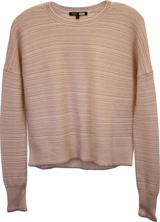Maje Rib-Knit Sweater in Pink Wool
