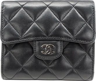 Chanel Black Wallet (Tri-Fold) (Pre-Owned)