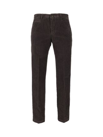 BRIGLIA 1949 Vertical Ribbed Straight-Leg Pants