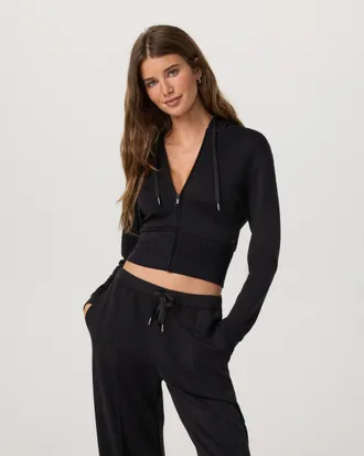 Vuori Clothing Compose Full Zip Hoodie | Marshmallow | XS, Size Extra Small