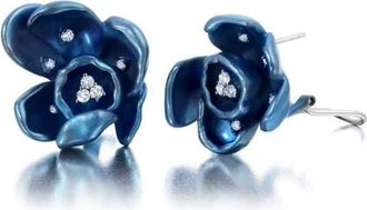 Graziela Blue Titanium Orchid Earrings at Nordstrom