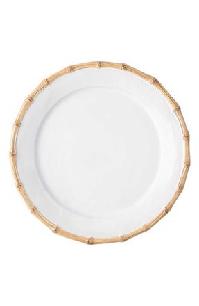 Juliska Bamboo Ceramic Dessert/Salad Plate in Whitewash/Bamboo Natural at Nordstrom