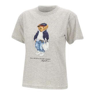 Polo Ralph Lauren T-Shirts, female, Gray, Size: XS Polo Bear T-shirt