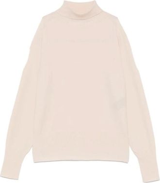 D.exterior Roomwit Gebreide Turtleneck Sweater - Dames - Coltruien - Beige - M - Wol - Truien & Vesten