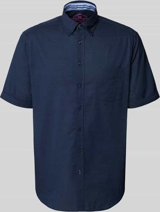 Christian Berg Regular Fit Freizeithemd mit Button-Down-Kragen in Marine, Gr&ouml;&szlig;e XL