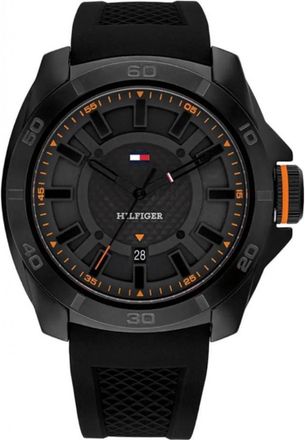 Tommy Hilfiger 1792137 Mens Watch - Black Silicone - One Size