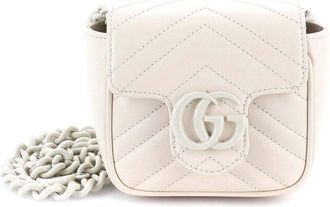Gucci Gg Marmont Flap Belt Bag Matelass&eacute; Leather Mini (Authentic Pre-Loved)