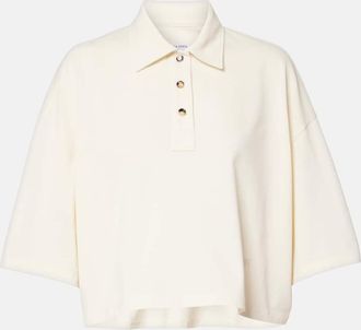 Bottega Veneta Polo cropped in cotone