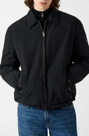 Guess Nylon Padded Bomber Jacket in Jet Black-Black at Nordstrom, Size Xx-Large