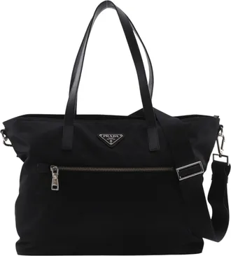 Prada Black Nylon Tote Bag (Pre-Owned)