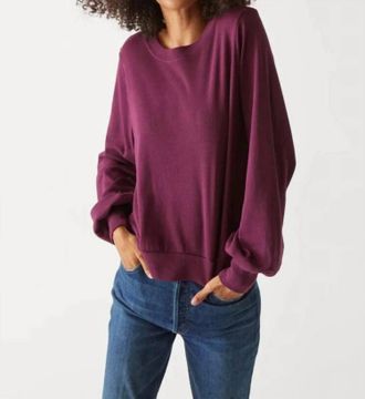 Michael Stars Mac Balloon Sleeve Tee In Plum