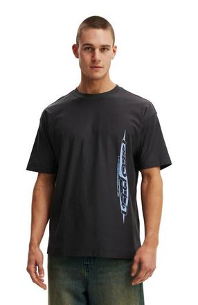 Cotton On Mens Box Fit Graphic T-Shirt in Vertical Washed Black at Nordstrom, Size X-Large