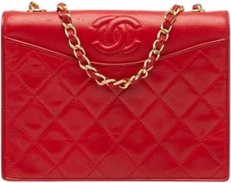 Chanel Pre-owned Shoulder Bags, female, Red, Size: ONE SIZE Pre-owned Leather Shoulder Bag