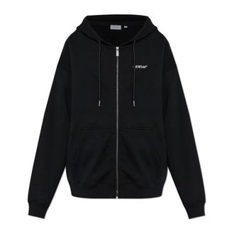 Off-white Zip-throughs, male, Black, Size: XL Zip Hooded Sweatshirt